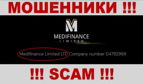 MediFinanceLimited как будто бы руководит компания Medifinance Limited LTD