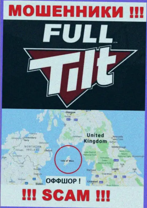 Isle of Man - оффшорное место регистрации мошенников Full Tilt Poker, представленное на их интернет-портале
