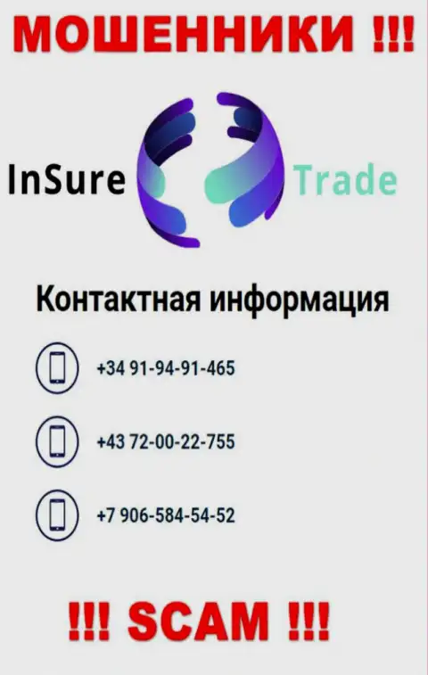 МОШЕННИКИ из компании InSure-Trade Io в поиске лохов, звонят с различных номеров телефона