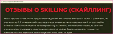 Skilling Com - это организация, совместное взаимодействие с которой доставляет только потери (обзор мошенничества)