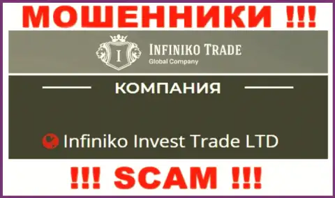 Infiniko Invest Trade LTD - юридическое лицо мошенников ИнфиникоТрейд Ком