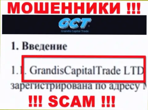 Руководителями GrandisCapital Trade является компания - GrandisCapitalTrade LTD