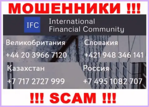 Воры из компании InternationalFinancialConsulting разводят на деньги клиентов, звоня с различных номеров телефона