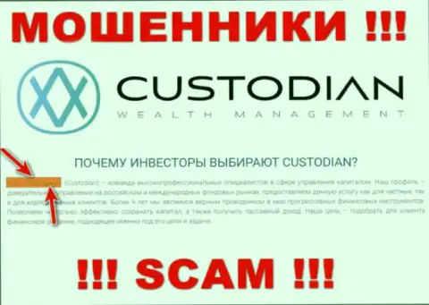 Юридическим лицом, управляющим интернет-мошенниками ООО Кастодиан, является ООО Кастодиан
