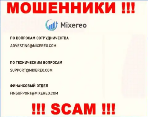 На электронный адрес Mixereo писать сообщения слишком опасно - это ушлые интернет мошенники !!!