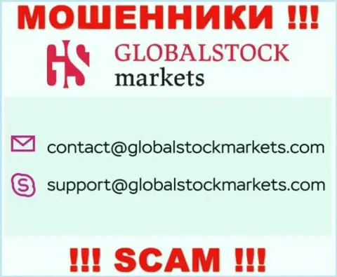 Установить контакт с интернет-мошенниками GlobalStockMarkets сможете по этому е-мейл (инфа была взята с их web-портала)