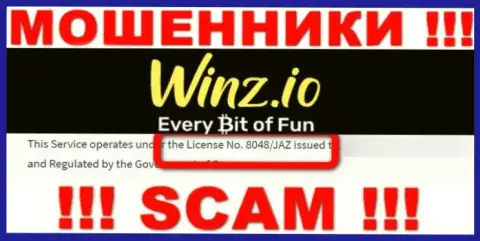 На сайте Винз есть лицензия, но это не отменяет их мошенническую суть