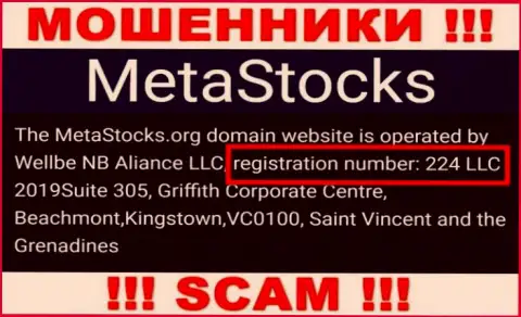 Регистрационный номер компании Meta Stocks - 224 LLC 2019