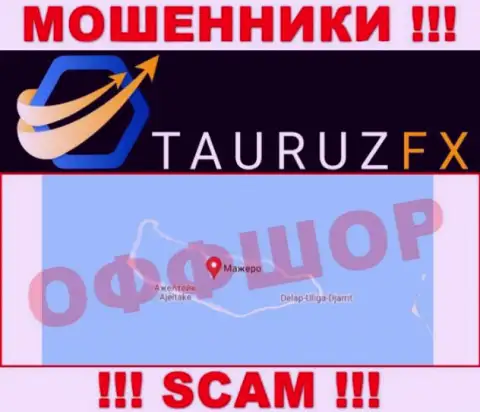 С мошенником TauruzFX крайне рискованно взаимодействовать, они базируются в офшоре: Marshall Island