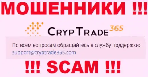Опасно связываться с мошенниками CrypTrade 365, даже через их электронную почту - жулики