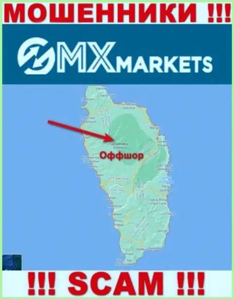 Не верьте интернет-ворам GMXMarkets, ведь они находятся в оффшоре: Dominica