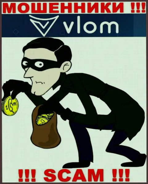 Даже если брокер Vlom гарантирует весомую прибыль, очень опасно вестись на такого рода обман