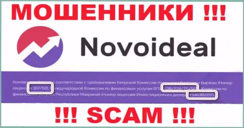 Не работайте совместно с компанией Novo Ideal, даже зная их лицензию, показанную на информационном портале, вы не сумеете спасти собственные вложенные денежные средства