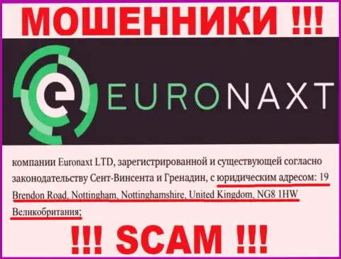 Адрес регистрации конторы EuroNax на ее web-ресурсе ненастоящий - это ОДНОЗНАЧНО МОШЕННИКИ !!!