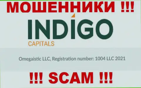 Рег. номер очередной жульнической компании Indigo Capitals - 1004 LLC 2021