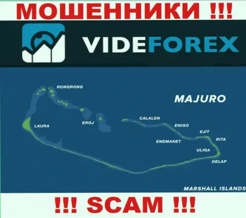 Организация VideForex Com имеет регистрацию очень далеко от клиентов на территории Majuro, Marshall Islands