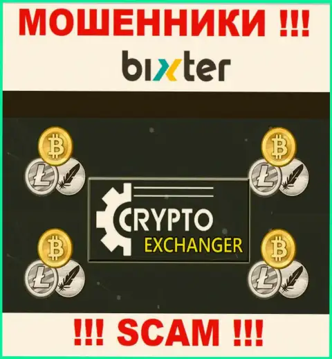 Bixter Org - это циничные интернет мошенники, направление деятельности которых - Крипто обменник