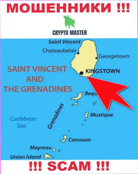 Из компании Крипто Мастер денежные вложения вывести невозможно, они имеют офшорную регистрацию: Kingstown, St. Vincent and the Grenadines