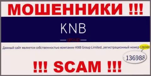 Номер регистрации конторы, владеющей KNB-Group Net - 136988