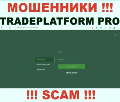 TradePlatform Pro - это сайт Trade Platform Pro, на котором легко можно угодить в грязные лапы указанных мошенников