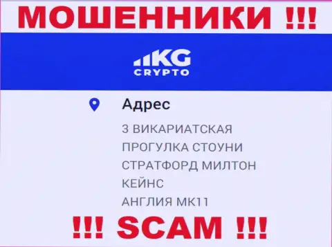 Весьма рискованно иметь дело с интернет-мошенниками CryptoKG, Inc, они предоставили ложный адрес