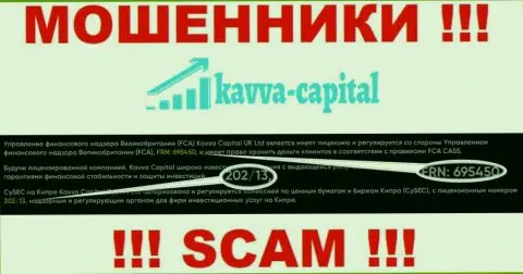 Вы не возвратите финансовые средства из организации Kavva Capital, даже узнав их номер лицензии на осуществление деятельности с официального информационного портала