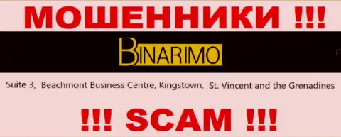 Binarimo - лохотронщики !!! Спрятались в офшорной зоне по адресу Suite 3, ​Beachmont Business Centre, Kingstown, St. Vincent and the Grenadines и крадут вложения людей
