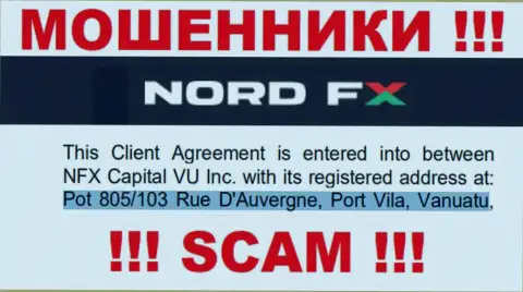 Nord FX - это ОБМАНЩИКИNordFX ComОтсиживаются в офшорной зоне по адресу Pot 805/103 Rue D'Auvergne, Port Vila, Vanuatu