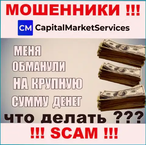 Если вдруг Вас развели мошенники CapitalMarketServices Com - еще пока рано отчаиваться, шанс их вернуть имеется